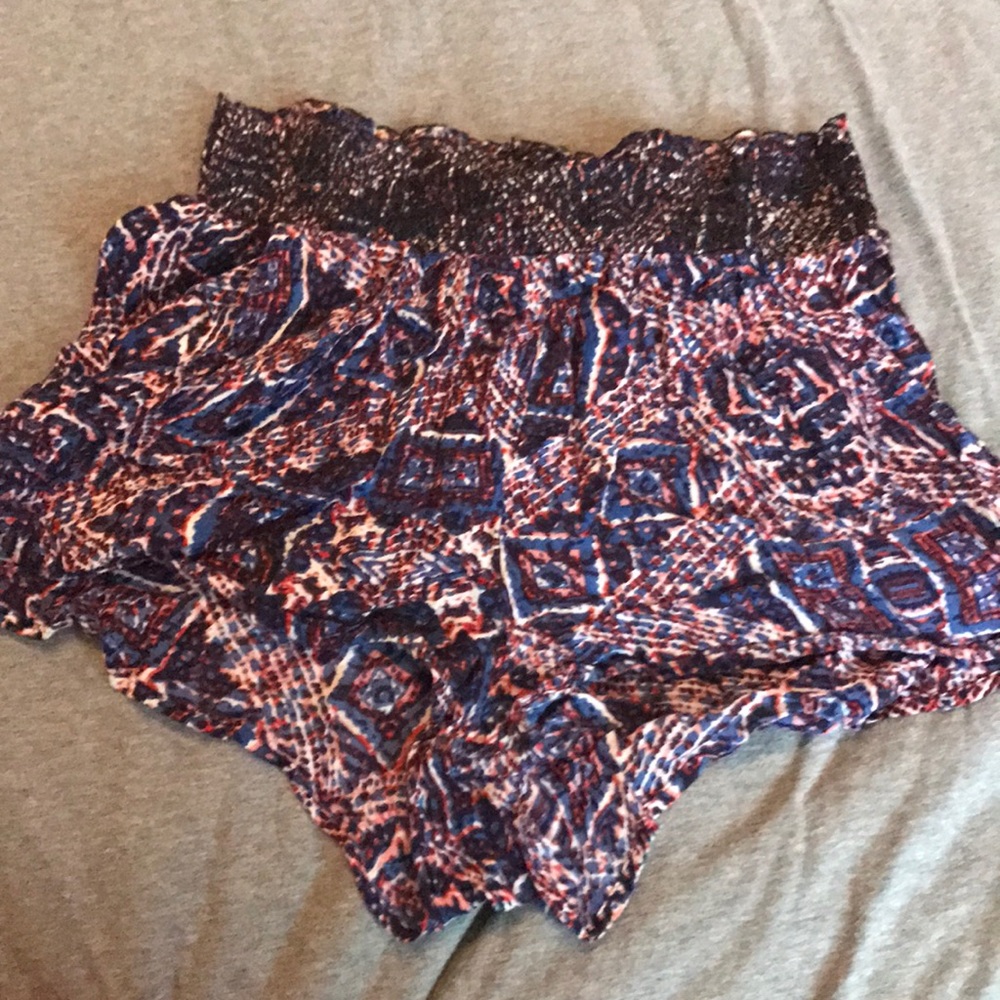 Black material shorts